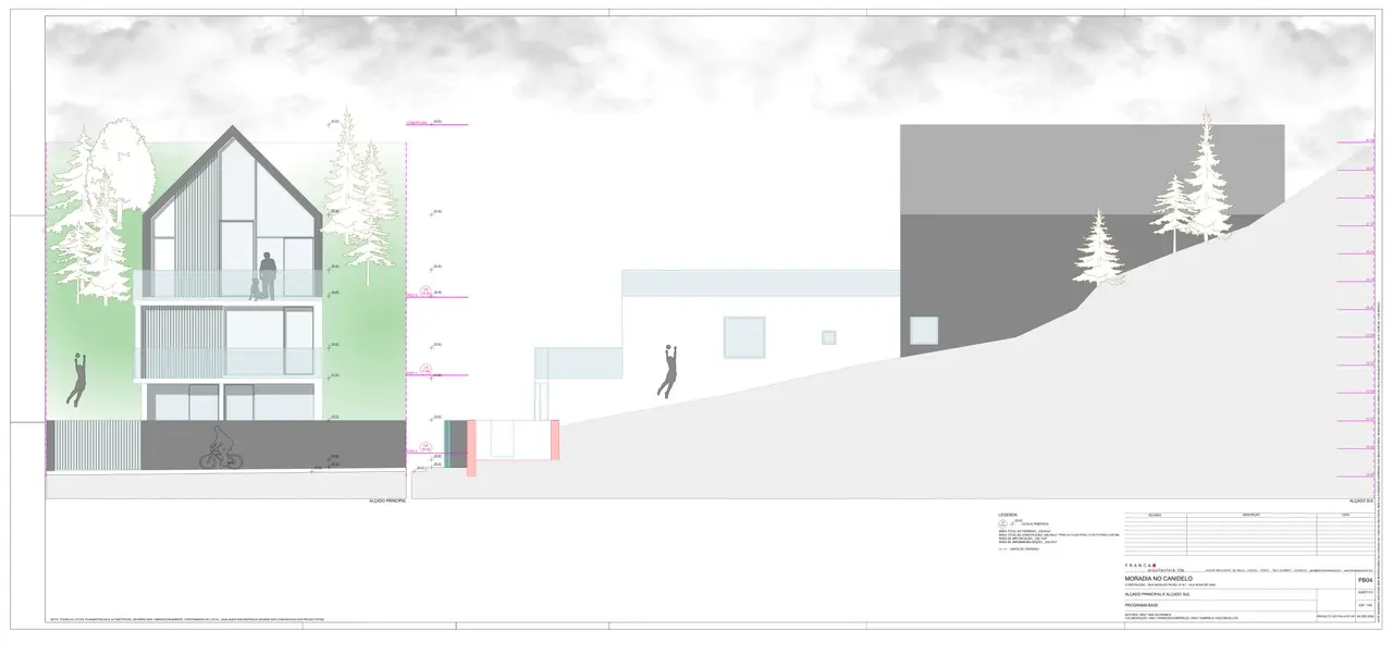 Main and south elevations — Picão, Canidelo